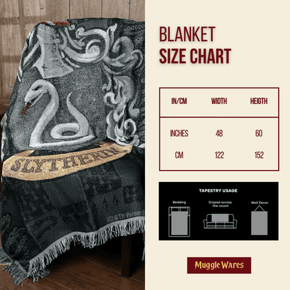 Muggle Wares Handmade Blanket™ House of Ambition 🐍